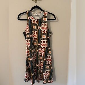 🏜️ H&M Southwest Motif Halter Sundress Midi